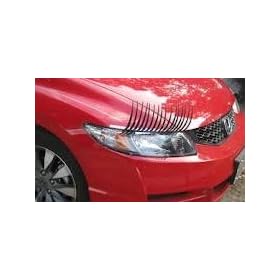 One Pair Of Car Front Headlight Eyelashes Black Vinyl Decal