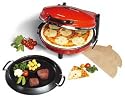 DLD 9016 Pizzaofen Pizzamaker Alfredo mit Steinbackfläche und Bratpfanne