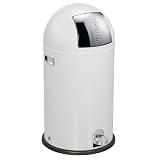 Polder Step Bullet Trash Can- White