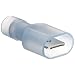 Morris Products 11984 Male Disconnect, Double Crimp, Nylon Insulated, Blue, 16-14 Wire Size, 0.032"X0.250" NEMA Tab  (Pack of 100)
