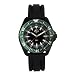 H3 GS1, Black w/Date, Green, Green Bezel, Black Silicone St.