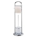 Wenko Exclusiv Stand WC-Garnitur Chrom m. Toilettenpapierhalter Modell Siena