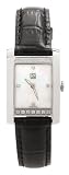 Black Esq Swiss Venture Women’s Genuine Leather Strap Watch # 07100978