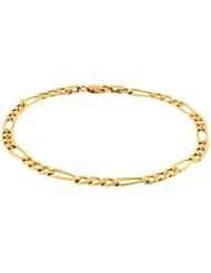 10K Yellow Gold Figaro Cuban Curb Link Chain Bracelet 8" 2.6 Grams 4MM