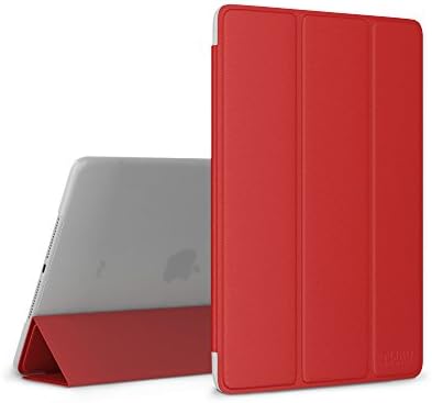 iPad Air 2 Case, FLIKU SmartCoat Series - Protective Stand Case with Cover [Multi-Stand View Angles ] [Scratch-Resistant] [Slim Lightweight] [Matt Surface] [On/Off activation] for iPad Air 2 - Red
