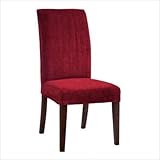 Classic Seating Garnet Red Chenille Slipcoverd Side Chair