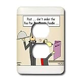Londons Times Funny Dogs Cartoons - Dog Restaurant - Light Switch Covers - 2 plug outlet cover