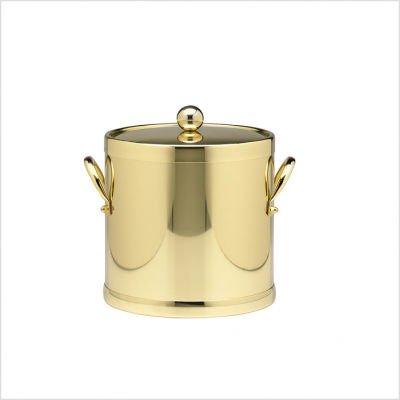 Click To Americano 3 Qt Ice Bucket with Side Handle in Brass Details... Americano 3 Qt Ice Bucket with Side Handle in Brass