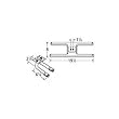 MCM 10602-709Lr Stainless Steel H Twin, Centered, 1.25 Inch Offset Burner
