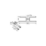 MCM 10602-709Lr Stainless Steel H Twin, Centered, 1.25 Inch Offset Burner