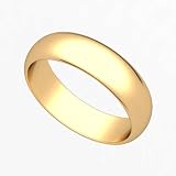 14k Yellow Gold 5mm Classic Plain Wedding Band Ring