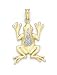 14k Diamond Frog Pendant - JewelryWeb
