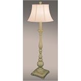 Edward Alden F-6940/6940 Shaded Floor Lamp, Pale Olive Finish with