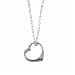 Sterling Silver Floating Heart Pendant With CZ on 18