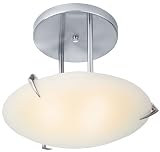 Nick Polished Steel Ceiling Light Fixture
