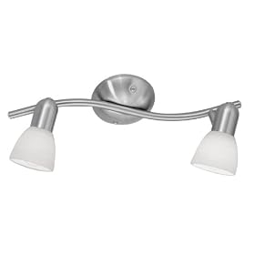 Eglo 88473A Dakar-1, Nickel Alabaster, 2-Light Track Light Fixture by Eglo