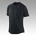 NIKE Herren Kurzärmliges Laufshirt Miler UV, black/black/reflective silv, L, 404650