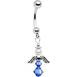 Handmade September Birthstone Angel Belly Ring MADE WITH SWAROVSKI ELEMENTS