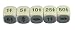 Set of 5 Dollar Currency Cents Value Dice 16mm - White & Gold