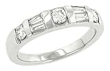 Bar Set Baguette & Round Diamond Wedding Band .70cttw