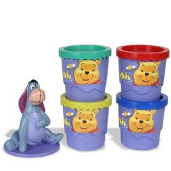 Disney Artist Dough: Four Cans with Eeyore Figure Stamper by Character Direct, LTD