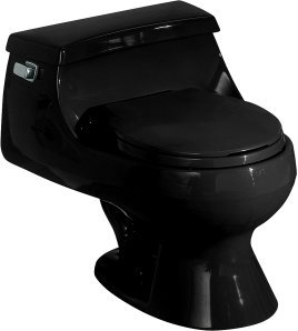 Buy KOHLER Rialto One-Piece Round-Front Toilet, Black Black #K-3386-7
