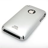 Apple iPhone 3G Soft Polycarbonate Slim fit Case -Silver (Cozip Brand) Plus Smudge Free Screen Protector-Made in Korea