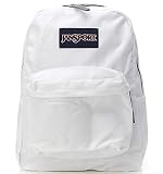 Jansport Classic Superbreak White Backpack for School Work or Play