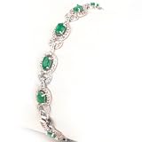 14K 2.85 CTW Emerald & Diamond Bracelet