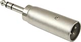 American Recorder (ART) XLR Male to 1/4 Male Stereo Adapter, Nickel