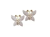 Beautiful 1/2 ctw. Butterfly Diamond Stud Earrings