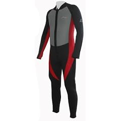 SCUBATEC Tauchanzug Neoprenanzug 3 mm mit Front-Rei�verschluss schwarz / rot / grau