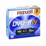 Maxell 4.7GB 4x DVD+RW (5-Pack)