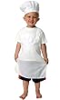 Toddler White Lil' Chef Baker Role Play Costume Apron & Hat Set