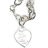 Syracuse Orangemen Heart Charm Chain Bracelet
