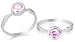 Round Cut Pink Cz Ring Sterling Silver Size 9