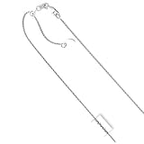 14k White Gold 1mm Adjustable Wheat Chain 22