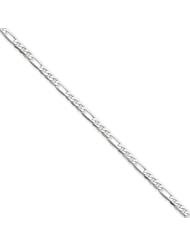 14k Wg 2.75mm Flat Figaro Chain, Size 10