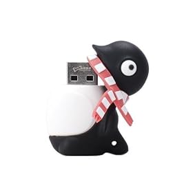 Bone - DR07021-4BK - Cl� USB - Pingouin - Noir/�charpe rouge - 4 Go