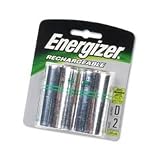 EVENH50BP2Energizer®DRechargeableBatteries,2perPack