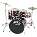 Pulse 5-Piece 22/10/12/14 Drum Set with Hardware, Wine Red