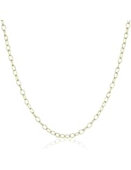 Duragold 14k Yellow Gold Oval Links Chain Necklace, 17"