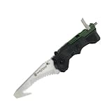 Smith & Wesson SW911N First Respon Knife with Magic Assisted Opening Serrated Blade, Stainless Steel