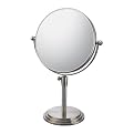 Mirror Image Brushed Nickel Vanity Mirror Adjustable 5X/1X mag - 8