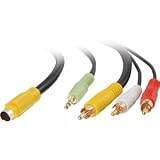6ft Value Series Bi Directional S Video + 3.5mm Audio to RCA Audio/Video Cable 6ft Value Series Bi Directional S Video + 3.5mm Audio to RCA Audio/Video Cable