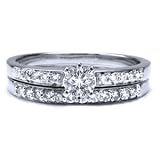 5/8 Carat Diamond 14k White Gold Preset Bridal Set 5/8 Carat Diamond 14k White Gold Preset Bridal Set