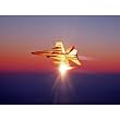 F/A 18 Super Hornet (In Sky, Sun Reflection) Art Poster Print - 11x17