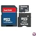 SanDisk 2GB MicroSD Card with SD & MiniSD Adapters (SDSDQ-2048, BULK package)