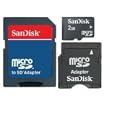 SanDisk 2GB MicroSD Card with SD & MiniSD Adapters (SDSDQ-2048, BULK package)