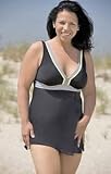 Color Blocks One Piece Plus Size Swimdress Swimsuit by It Figures! - Plus Size Swimsuit Plus Size Swimsuits